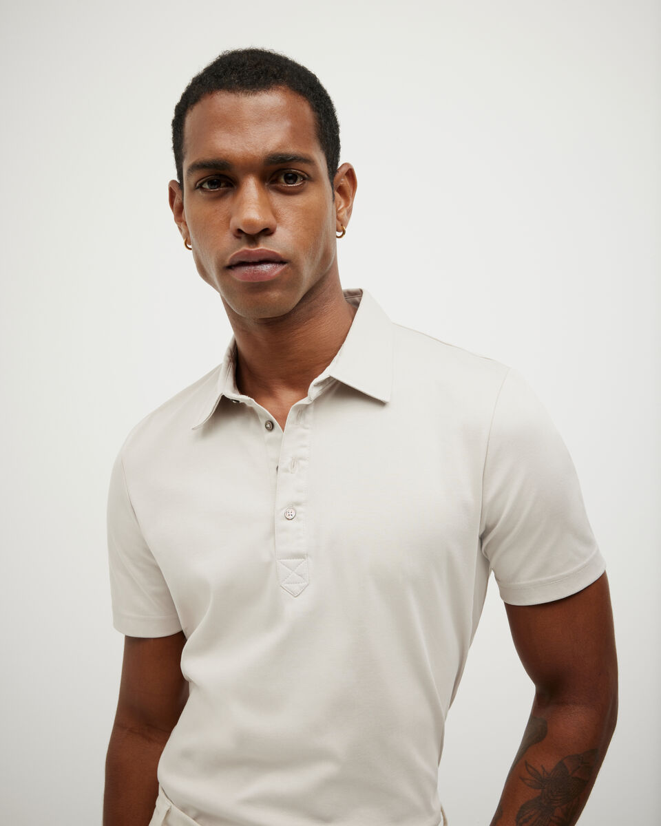 Travel Short Sleeve Polo, Neutral, hi-res